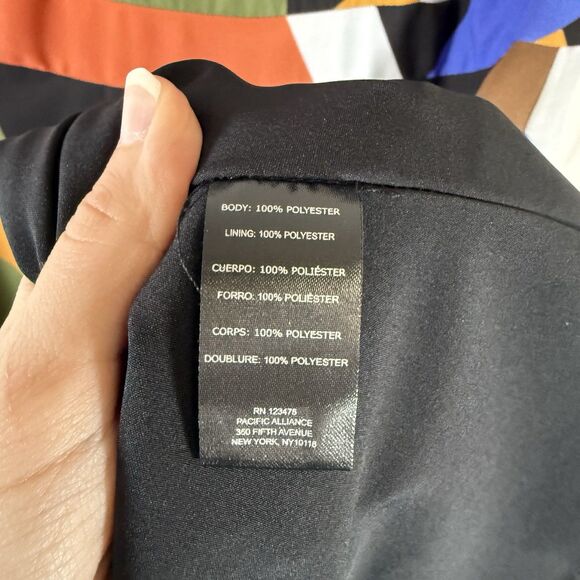 Tahari Arthur S Levine Maxi Dress Women's 8 Black Color Block High Neck Sleevlss - Picture 6 of 13